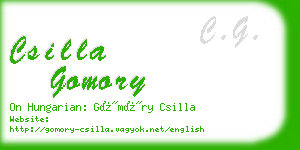 csilla gomory business card